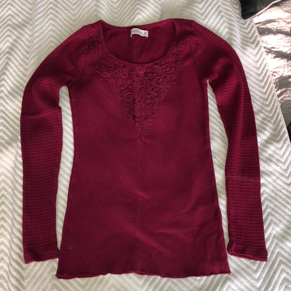 Wine Red Long Sleeve T-shirt